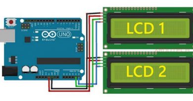 Rangkaian modul I2C LCD Arduino